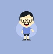 adorable boy cartoon character N4