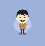 adorable boy cartoon character N6
