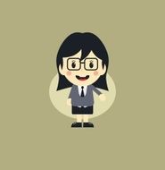 cute girl cartoon character