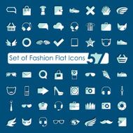 Set of fashion flat icons N82