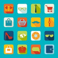 Set of fashion flat icons N88