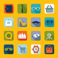 Set of fashion flat icons N90
