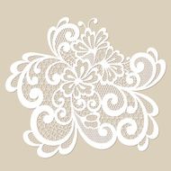 Black vector lace ornament