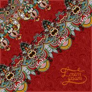 ornamental background with flower ribbon stripe pattern greeti N100