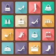 Set of flat icons for mobile app and web