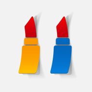 Realistic paper sticker lipstick N2