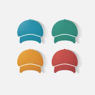 Paper clipped sticker headgear Cap N2