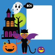 Halloween card Holiday characters