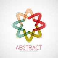 Symmetric abstract geometric shape N136