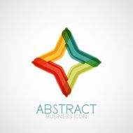 Symmetric abstract geometric shape N166