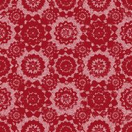 Vintage red lace vector pattern background