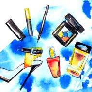 The set of cosmetics Watercolor