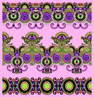 collection of seamless ornamental floral stripes N88