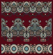 collection of seamless ornamental floral stripes N89
