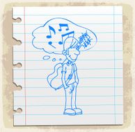 Cartoon music rock illustration N2
