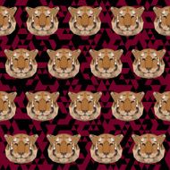 Polygonal tiger pattern abstract geometric seamless background