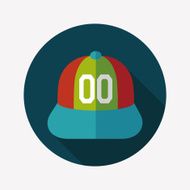 baseball cap flat icon with long shadow eps10 N30