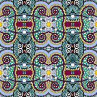 seamless geometry vintage pattern ethnic style ornamental backg N254