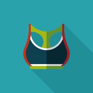sports tank vest flat icon with long shadow eps10 N9