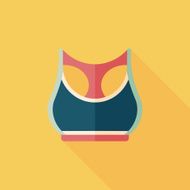 sports tank vest flat icon with long shadow eps10 N12