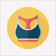 sports tank vest flat icon with long shadow eps10 N16