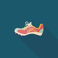sneaker flat icon with long shadow eps10 N23