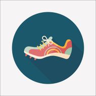 sneaker flat icon with long shadow eps10 N24