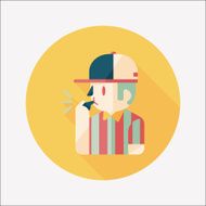 referee flat icon with long shadow eps10 N15