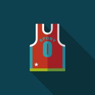 basketball clothing flat icon with long shadow eps10 N27