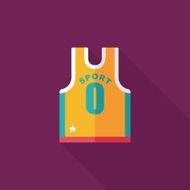 basketball clothing flat icon with long shadow eps10 N29