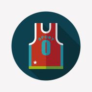 basketball clothing flat icon with long shadow eps10 N31