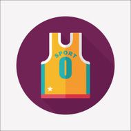 basketball clothing flat icon with long shadow eps10 N33