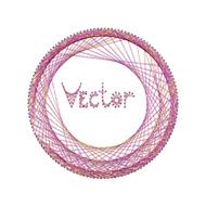 Vector abstract background with embroidery on cardboard N6
