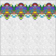 ornamental background with flower ribbon N11