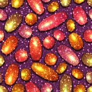 Vector seamless pattern with colored beads N7