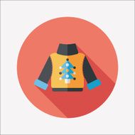 Sweater flat icon with long shadow eps10 N8