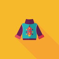 Sweater flat icon with long shadow eps10 N9