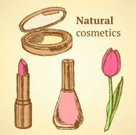 Sketch beauty equipment with tulip