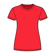 Red t-shirt design template