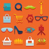Set of fashion flat icons N93
