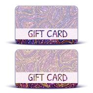 Vector Gift Card with brightly pattern on background