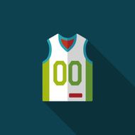 basketball clothing flat icon with long shadow eps10 N35