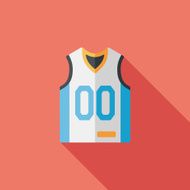 basketball clothing flat icon with long shadow eps10 N36