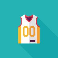 basketball clothing flat icon with long shadow eps10 N37