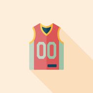 basketball clothing flat icon with long shadow eps10 N38