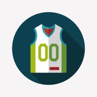 basketball clothing flat icon with long shadow eps10 N39