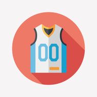 basketball clothing flat icon with long shadow eps10 N40