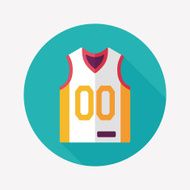 basketball clothing flat icon with long shadow eps10 N41
