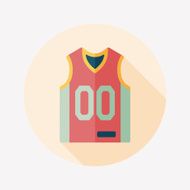 basketball clothing flat icon with long shadow eps10 N42