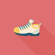 sneaker flat icon with long shadow eps10 N26